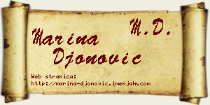 Marina Đonović vizit kartica